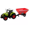 LEAN TOYS Trator de quinta com reboque de cereais removível som verde