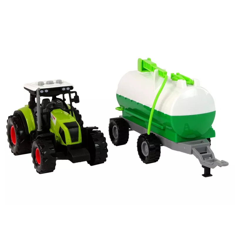 LEAN TOYS Trator para crianças com reboque cisterna de quinta