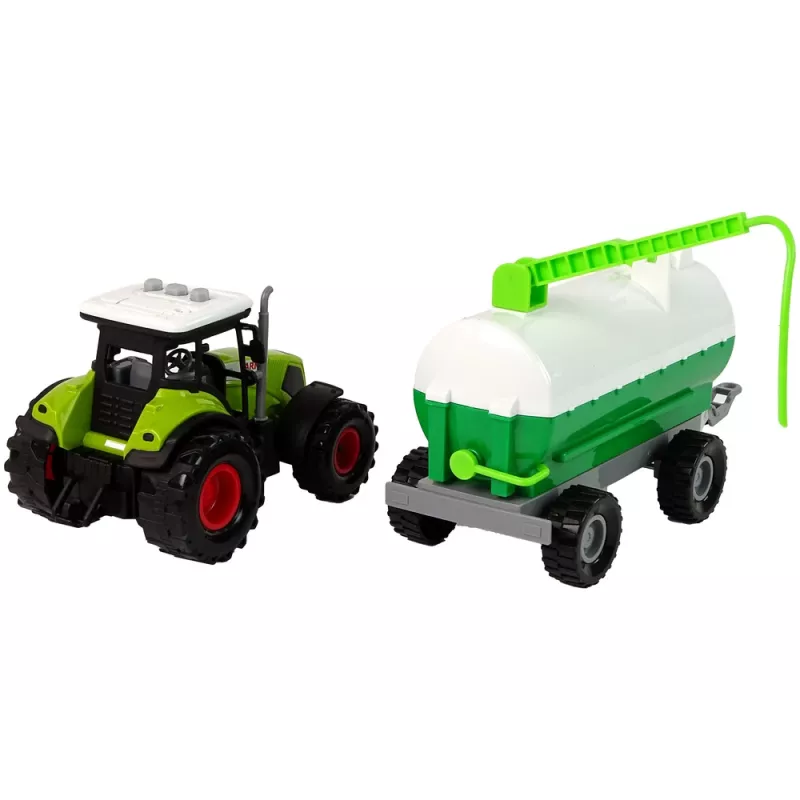 LEAN TOYS Trator para crianças com reboque cisterna de quinta