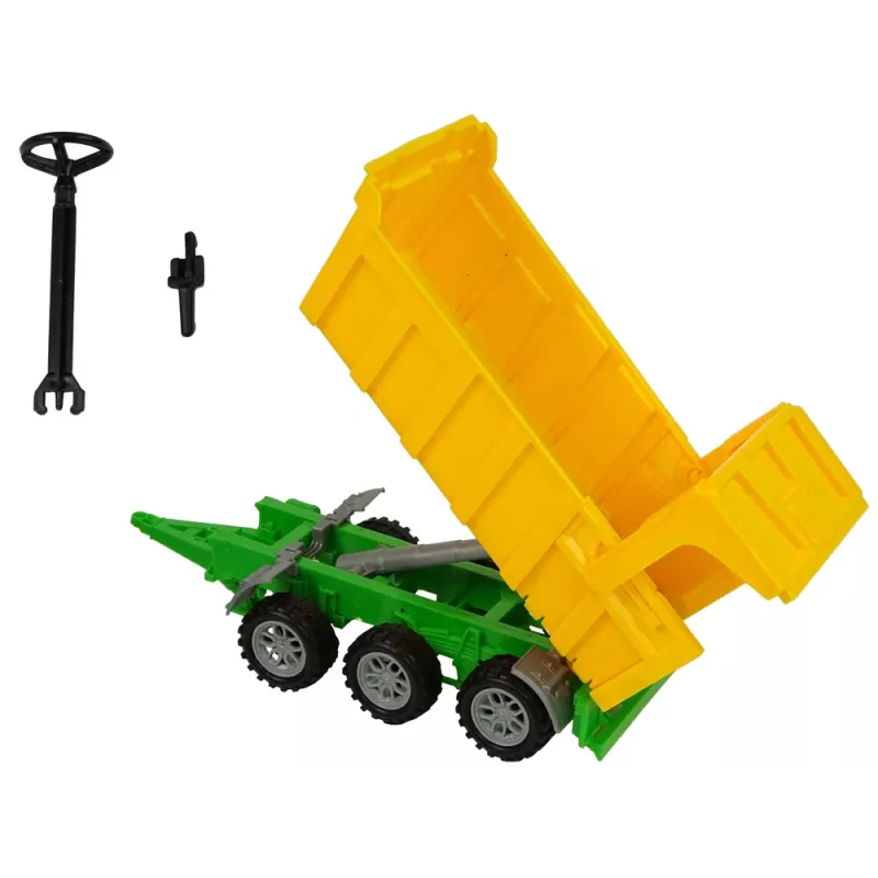 LEAN TOYS Trator basculante vermelho trator amarelo 50 cm