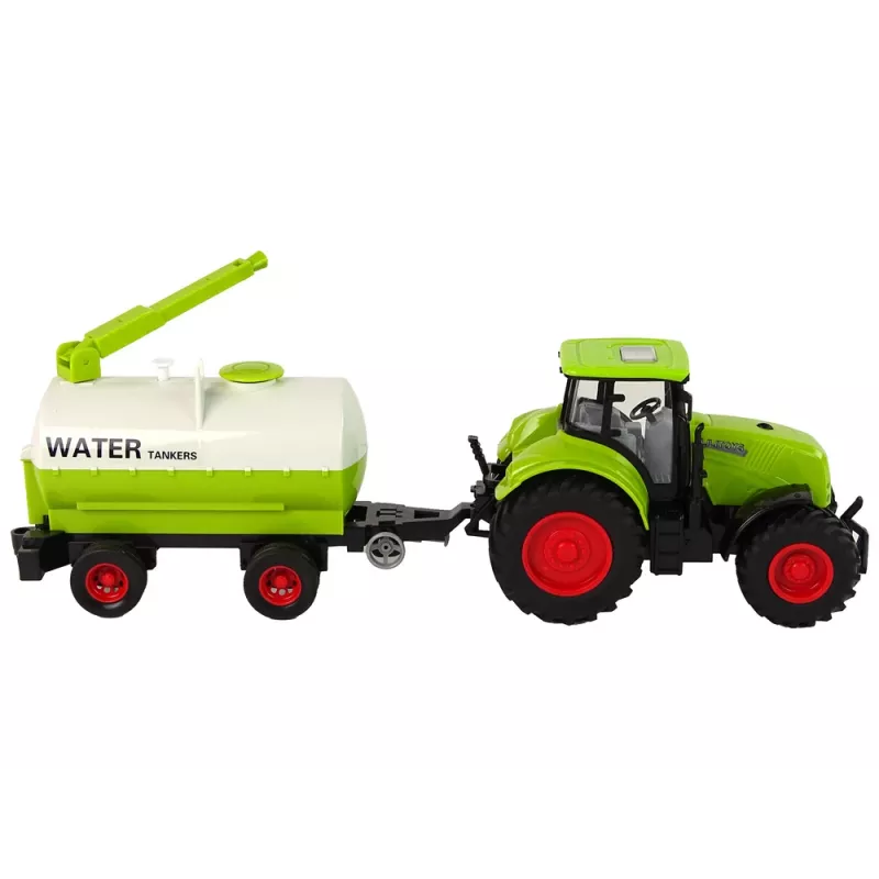 LEAN TOYS Trator com Reboque Grande Green Farm