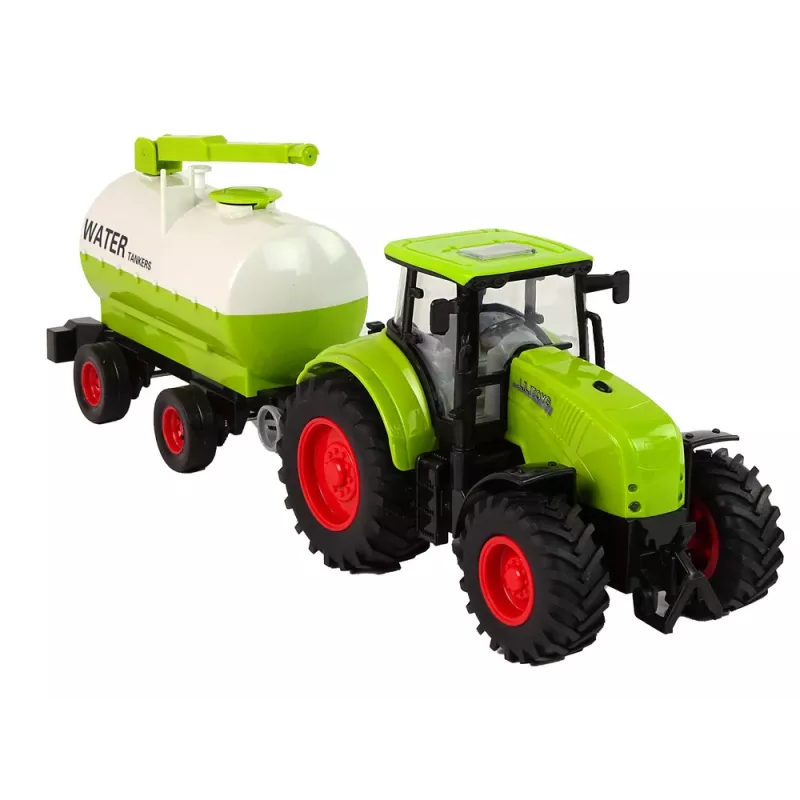 LEAN TOYS Trator com Reboque Grande Green Farm