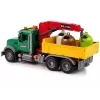 LEAN TOYS Camião Carro Grua Transporte Contentor de Lixo Som