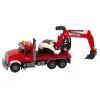 LEAN TOYS Camião com Escavadora Trator Escavadora Som Luz
