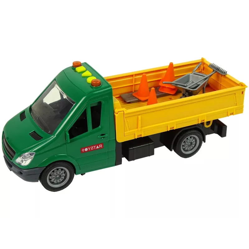 LEAN TOYS Veículo carro de estrada basculante propulsão por fricção acessório de estrada som