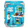 LEAN TOYS Mala de Veterinário Conjunto de Cuidados para Cão Castanho Conjunto de Faz de Conta com 12 Acessórios