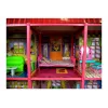 LEAN TOYS Villa Casa de bonecas grande 6 quartos Móveis Acessórios 128 peças