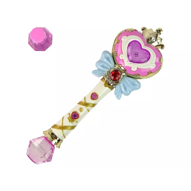 LEAN TOYS Varinha de bolas de sabão com luzes e sons rosa