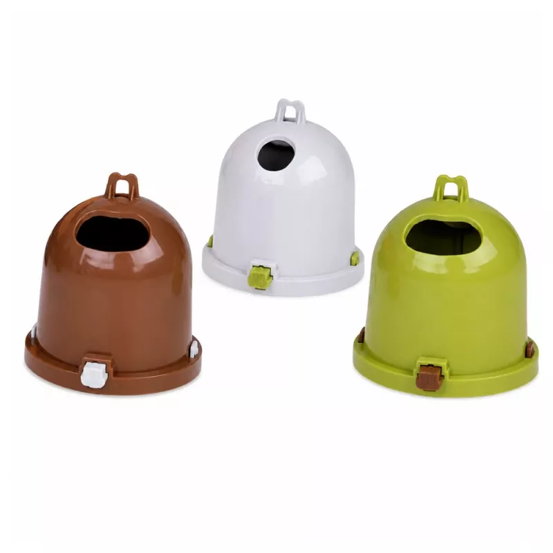 LEAN TOYS Camião de recolha de resíduos com grua, contentores, tração por fricção, luz e som