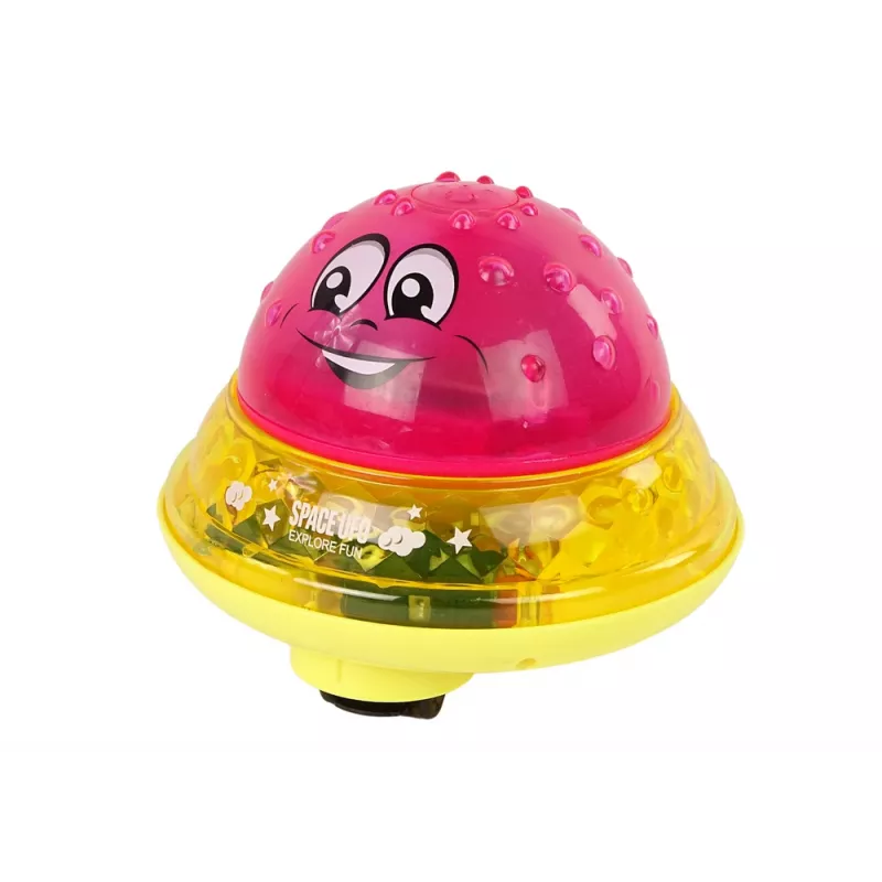 LEAN TOYS Bola de Água UFO Diodos Happy Music Rosa