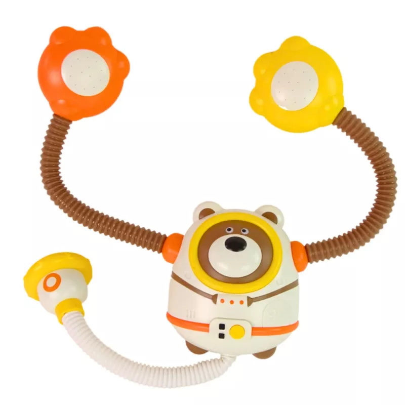 LEAN TOYS Brinquedo de Banho Urso Astronauta Duche com Circulação de Água Ventosas