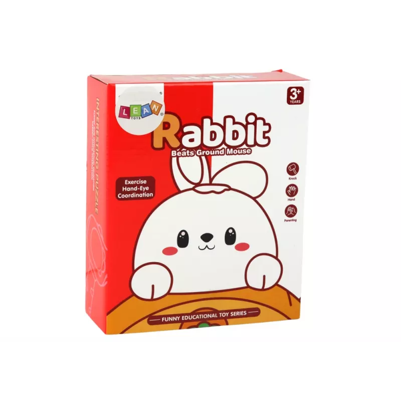 LEAN TOYS Jogo Whac-A-Mole roxo de arcada de esmagar cenouras com coelho