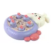 LEAN TOYS Jogo Whac-A-Mole roxo de arcada de esmagar cenouras com coelho