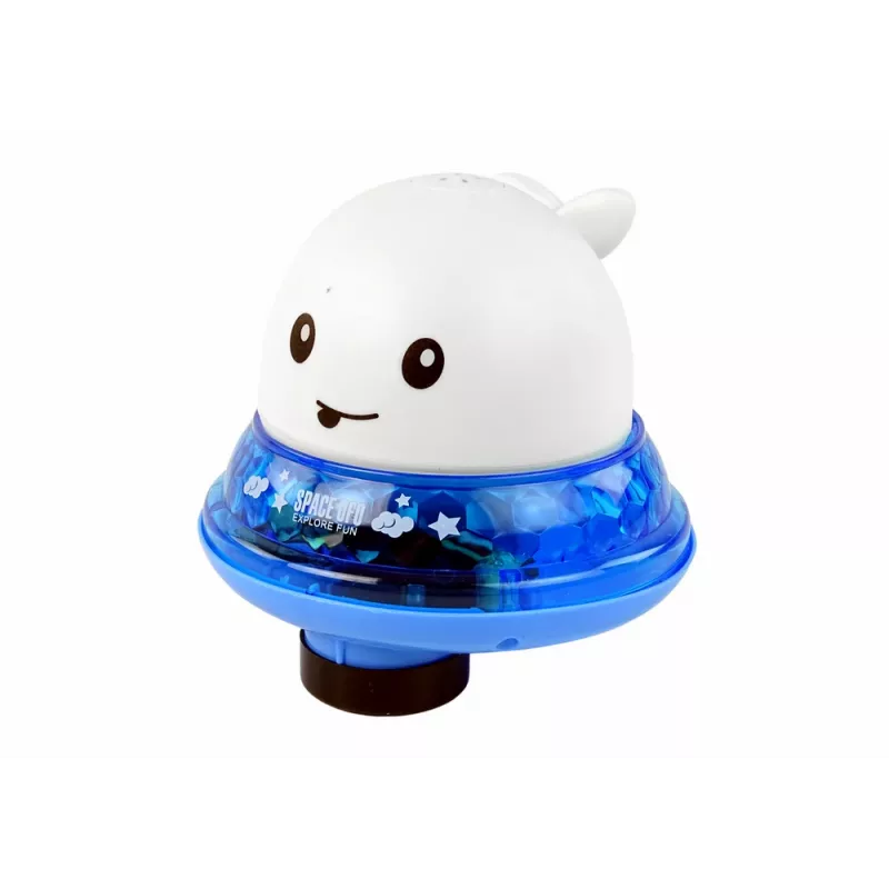LEAN TOYS Baleia com aspersor de água com suporte brinquedo de banho branco