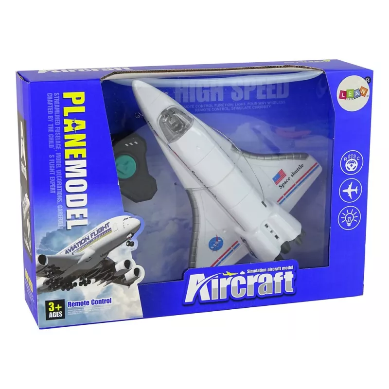 Jato de combate F-16 telecomandado branco LEAN TOYS (2,4 GHz, RTF)