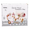 LEAN TOYS Conjunto de beleza de madeira com maquilhagem e bolsa de cosmética, acessórios 16 unid.