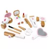 LEAN TOYS Conjunto de beleza de madeira com maquilhagem e bolsa de cosmética, acessórios 16 unid.