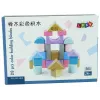 LEAN TOYS Blocos de construção de madeira cores pastel 28 peças castelo