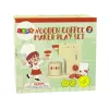 LEAN TOYS Acessório de máquina de café de madeira cozinha criança