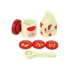 LEAN TOYS Acessório de máquina de café de madeira cozinha criança