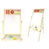 LEAN TOYS Quadro Didático de Madeira 2em1 Quadro Magnético e de Giz com Acessórios Contar Tabuada Alfabeto
