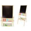 LEAN TOYS Quadro Didático de Madeira 2em1 Quadro Magnético e de Giz com Acessórios Contar Tabuada Alfabeto