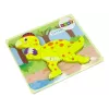 LEAN TOYS Puzzle de madeira dinossauro estegossauro amarelo