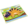 LEAN TOYS Puzzle de madeira dinossauro triceratops anquilossauro laranja