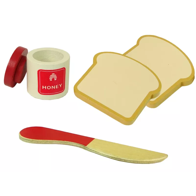 LEAN TOYS Acessório de torradeira de madeira cozinha pequeno-almoço criança