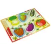 LEAN TOYS Conjunto de corte de legumes de madeira 6 peças tomate pimento pepino