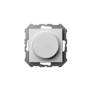 Interruptor regulador LED ISR-005-01_E/B, 100W, branco, botão rotativo, corte de fase