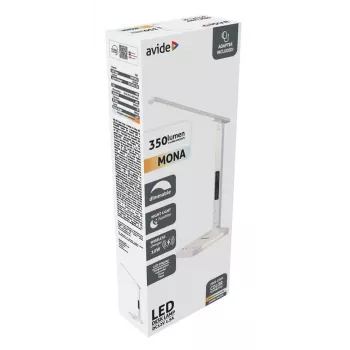 Candeeiro de secretária LED Avide com carregador de telemóvel 7W 350lm