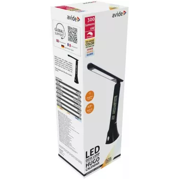 Candeeiro de mesa LED Avide Hugo preto 6W calendário
