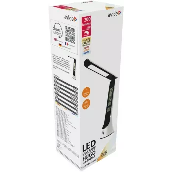 Avide candeeiro de mesa LED Hugo preto/branco 6W calendário