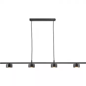 LUCA Candeeiro suspenso LED, 4x4 W, preto (P19070-4B)