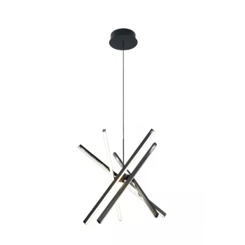 Sibiu Candeeiro suspenso LED, 48W, 4000K, preto
