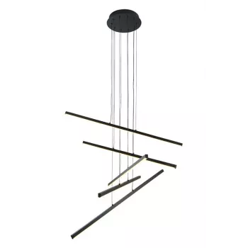 Sibiu 2023522P-BK candeeiro suspenso LED, 60W, 4000K, preto