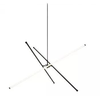 Tanger Candeeiro suspenso LED, 90 cm, preto