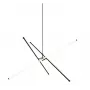 Tanger Candeeiro suspenso LED, 90 cm, preto