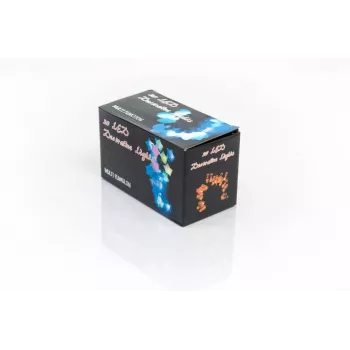 Fita de luzes LED com sinos, 20 LEDs branco quente, 2,5 m, a pilhas, dourado
