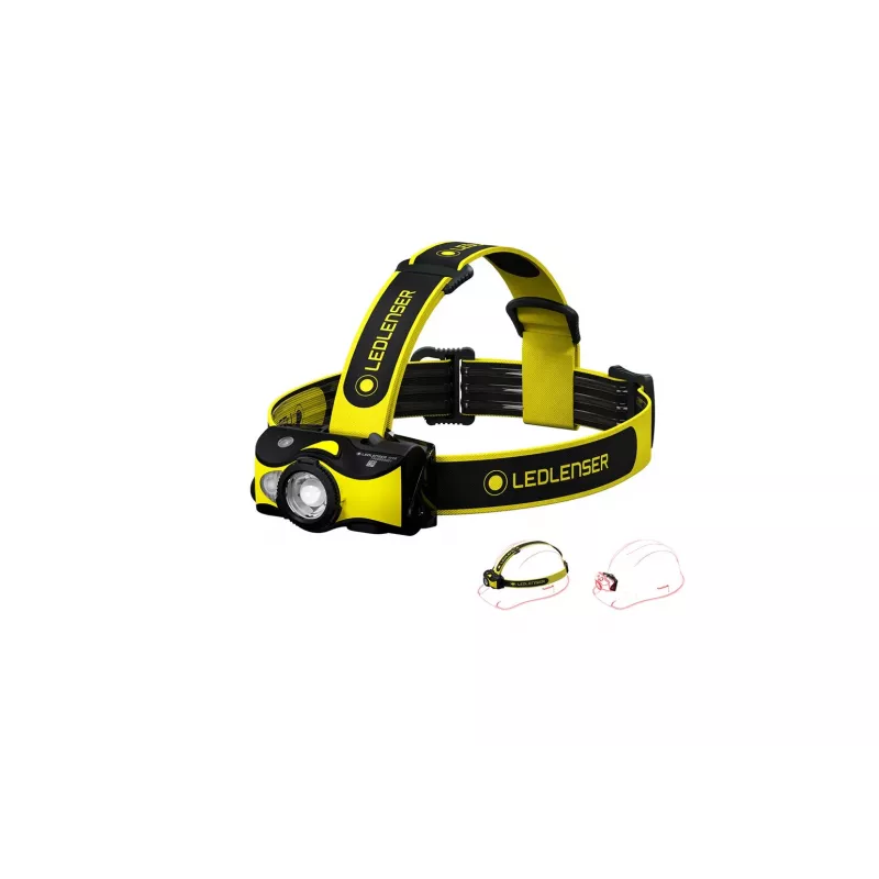 Lanterna frontal LED recarregável Ledlenser iH9R, preto/amarelo, 600 lm, IP54