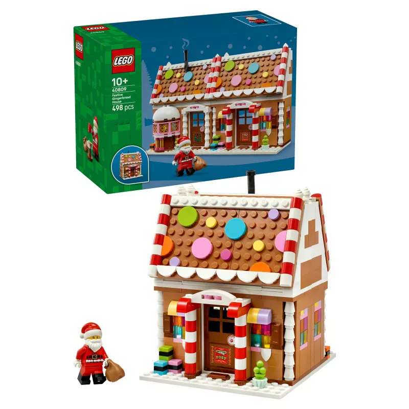 LEGO 40809 Seasonal Casa de gengibre festiva, conjunto de construção (498 peças, 10+ anos)