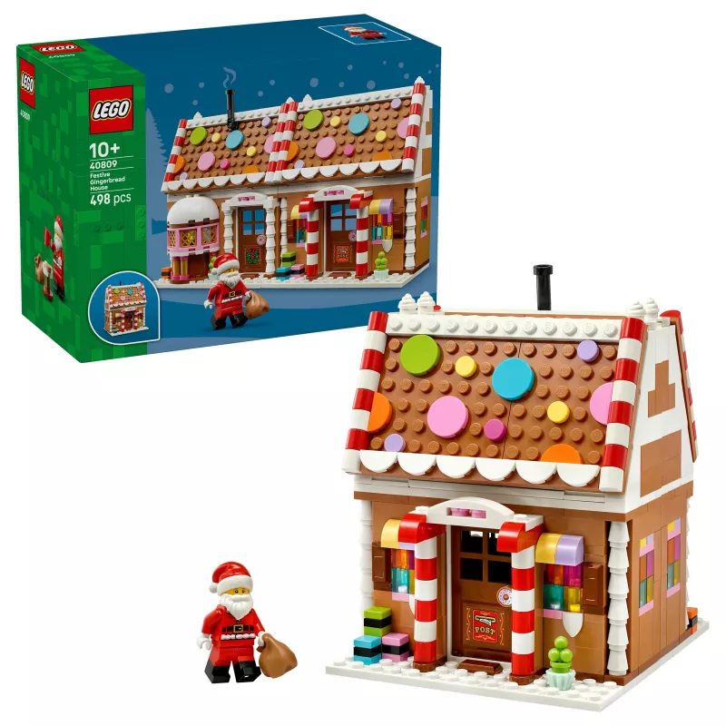 LEGO 40809 Seasonal Casa de gengibre festiva, conjunto de construção (498 peças, 10+ anos)