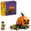 Conjunto de construção LEGO 40822 Jack-O'-Lantern Pickup Truck – 200 peças, minifigura de espantalho, modelo de decoração de Halloween