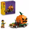 Conjunto de construção LEGO 40822 Jack-O'-Lantern Pickup Truck – 200 peças, minifigura de espantalho, modelo de decoração de Halloween