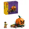 Conjunto de construção LEGO 40822 Jack-O'-Lantern Pickup Truck – 200 peças, minifigura de espantalho, modelo de decoração de Halloween