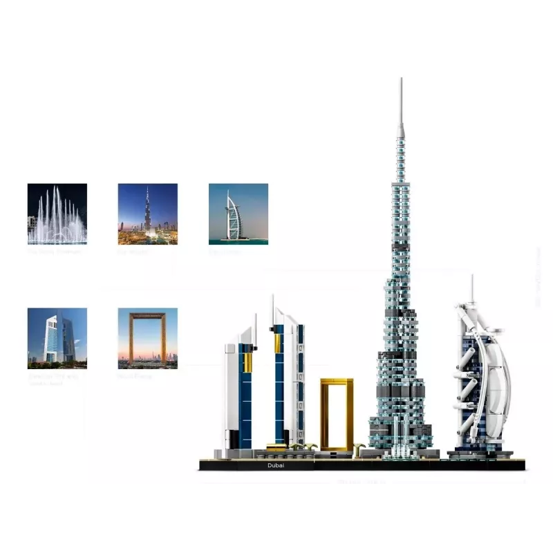 Conjunto de construção LEGO Architecture Dubai Skyline Collection 21052
