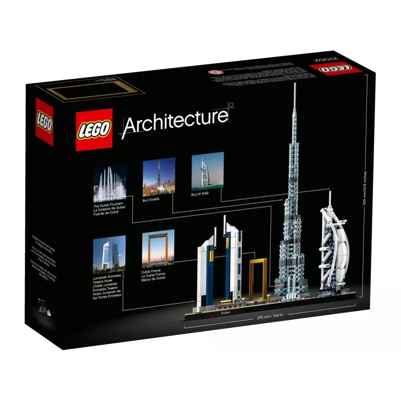 Conjunto de construção LEGO Architecture Dubai Skyline Collection 21052