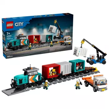 LEGO City 60509 Comboio de carga portuário com grua e camião