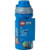 LEGO City Garrafa de Água 390 ml Azul com Bico de Silicone Macio e Tampa Semitransparente, PP/Silicone, 1 unid. (40561735)